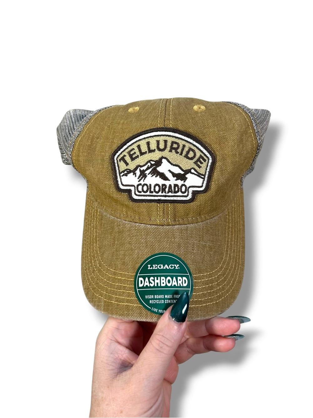 NWT Legacy Dashboard Telluride Colorado Tan Trucker Hat